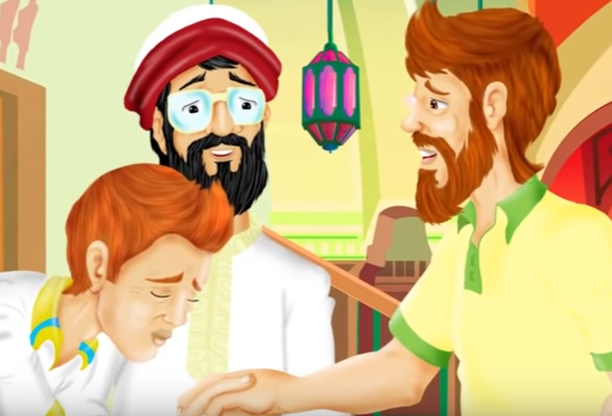 قصص اطفال مكتوبة هادفة : قصة تدمع لها العين لبر طفل بأبيه