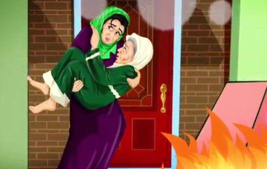 قصص عن بر الوالدين مؤثرة جدا : هذه المرأة الصالحة نشب حريق هائل في بيتها ثم كانت المفاجئة الكبرى