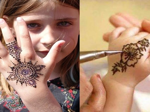 نقش حناء بسيط وسهل للاطفال