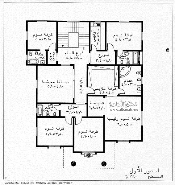 تصميم بيت شعبي ثلاث غرف 2