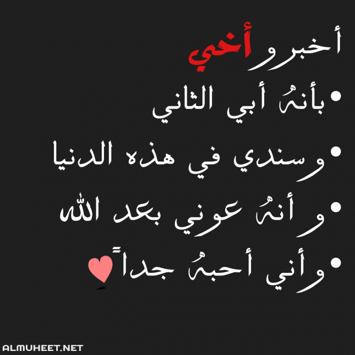 كلمات وصور عن الاخ 4