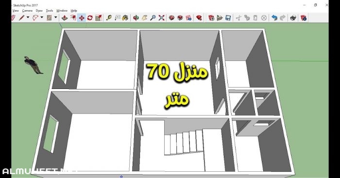 تصميم بيت شعبي ثلاث غرف 4