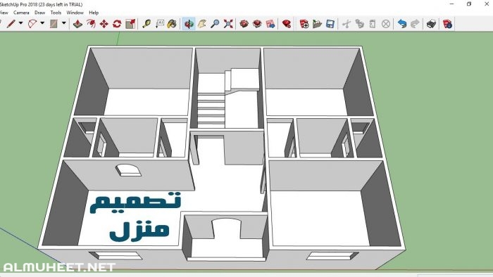 تصميم بيت شعبي ثلاث غرف 6