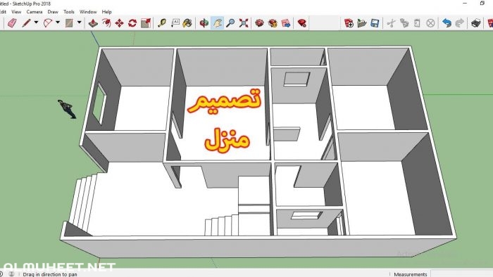 تصميم بيت شعبي ثلاث غرف 8