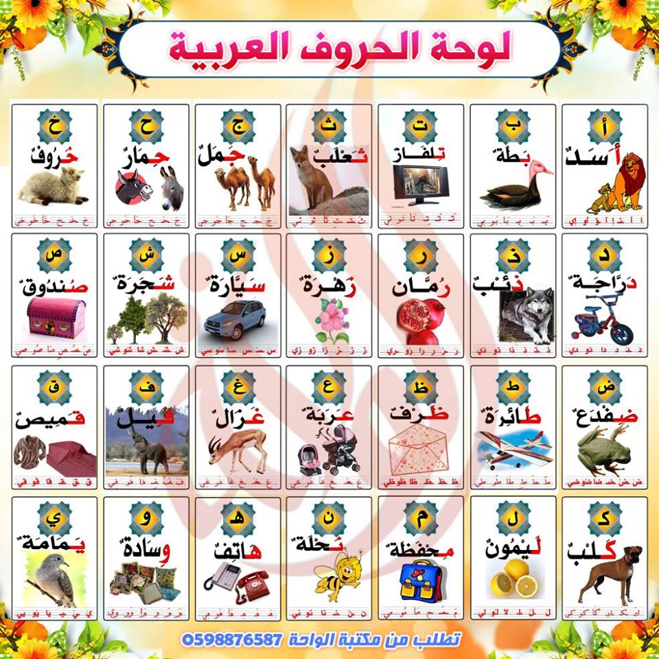 تعليم الحروف الهجائيه بالصور 1