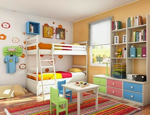 احدث غرف اطفال بسريرين5