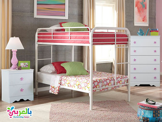 غرف نوم اطفال بسريرين3