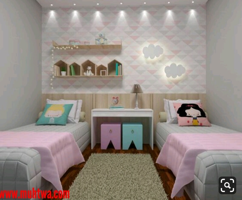 احدث غرف اطفال بسريرين5