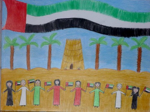 رسم علم الامارات 4