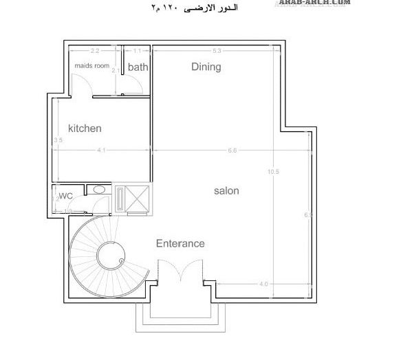 تصميم فيلا دورين 120 متر 3