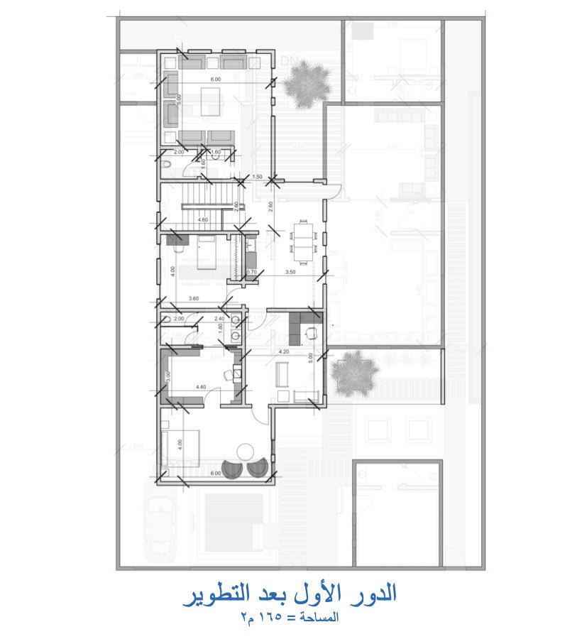 مخطط فلل دورين مساحة 300 1