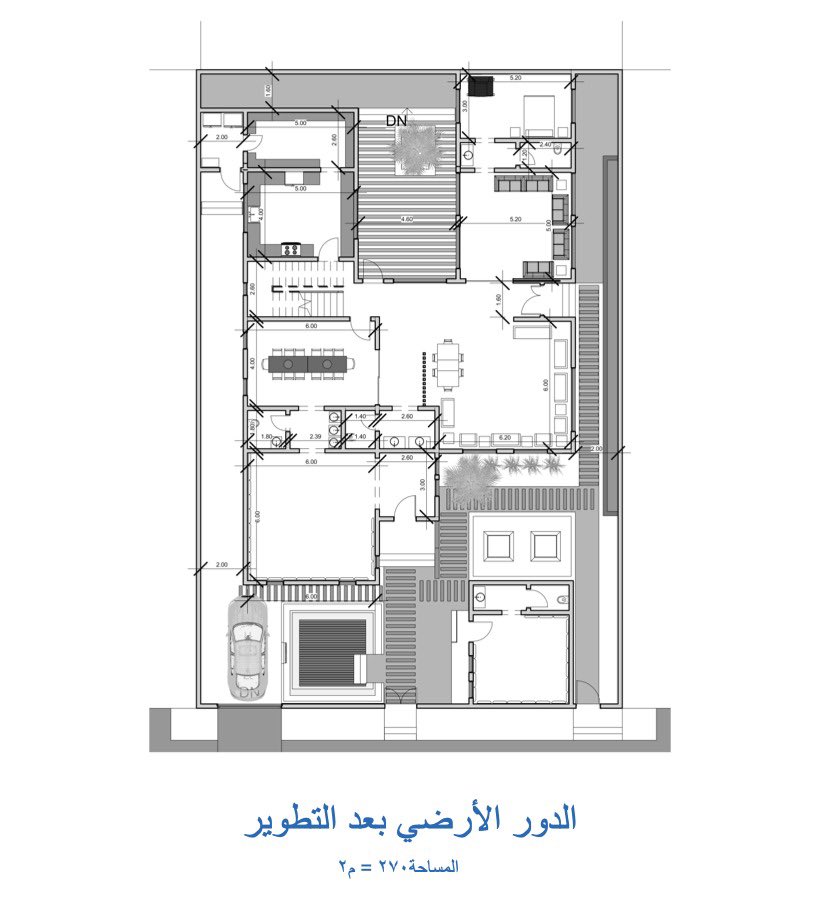 مخطط فلل دورين مساحة 300 2
