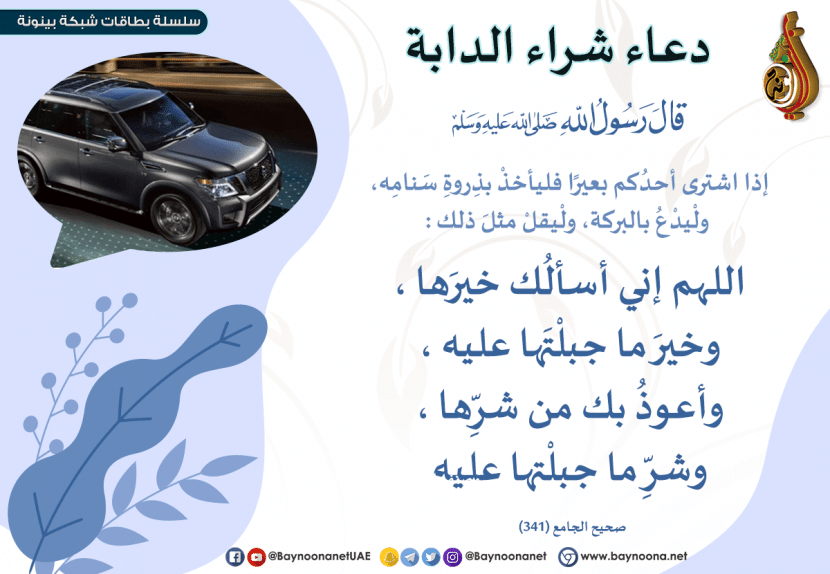 دعاء شراء الدابة