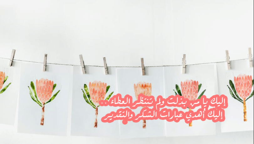 كلمات شكر وثناء لشخص قدم العطاء