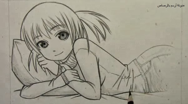 رسومات انمي بالرصاص1