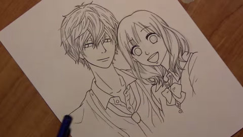 رسومات انمي بالرصاص2