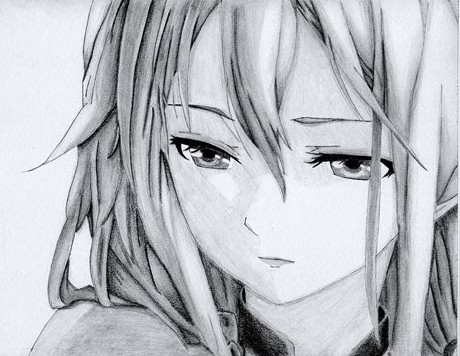 رسومات بنات بالقلم الرصاص1