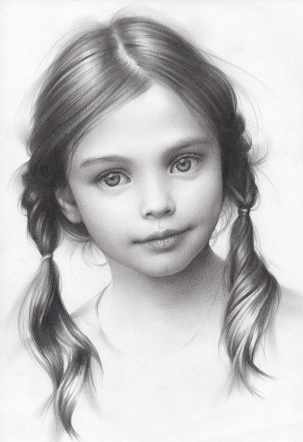 رسومات بنات بالقلم الرصاص2