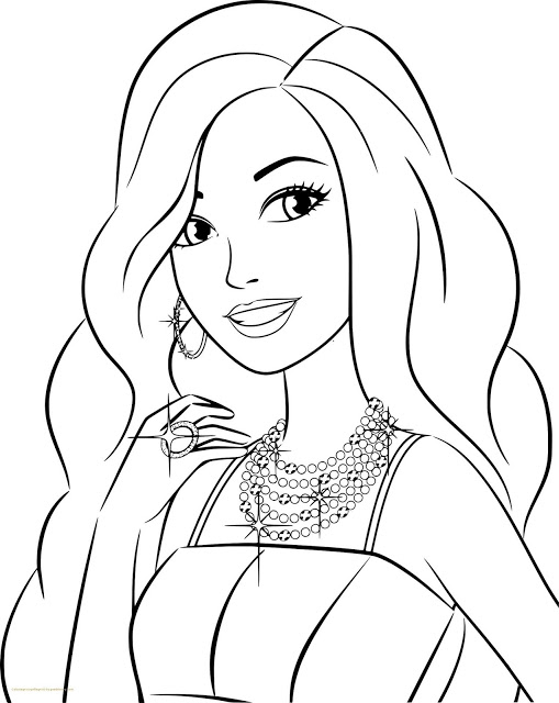 رسومات اطفال للتلوين باربي2