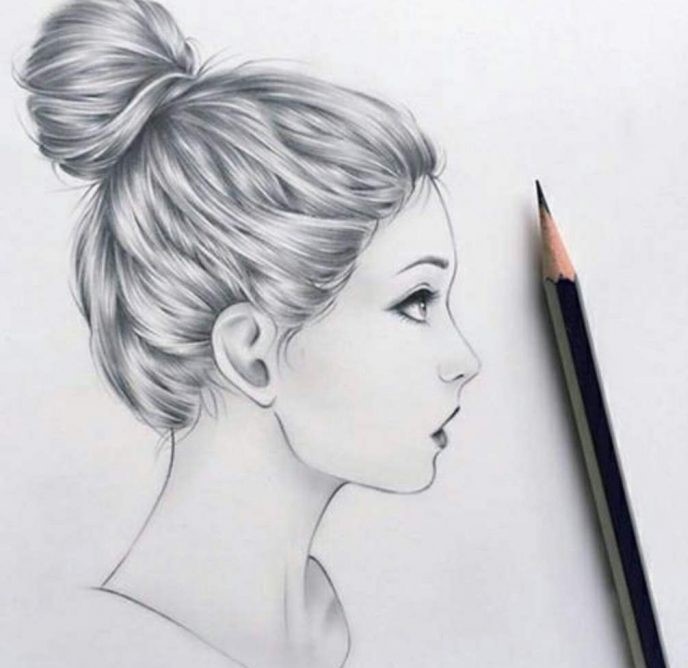 رسومات بنات بالقلم الرصاص4