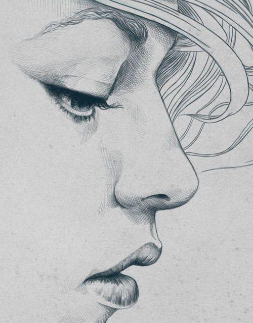 رسم بالرصاص حزين3