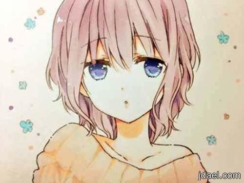 رسم انمي بنات ملون1