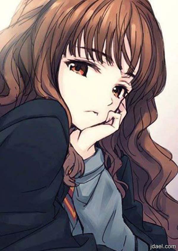 رسم انمي بنات ملون2