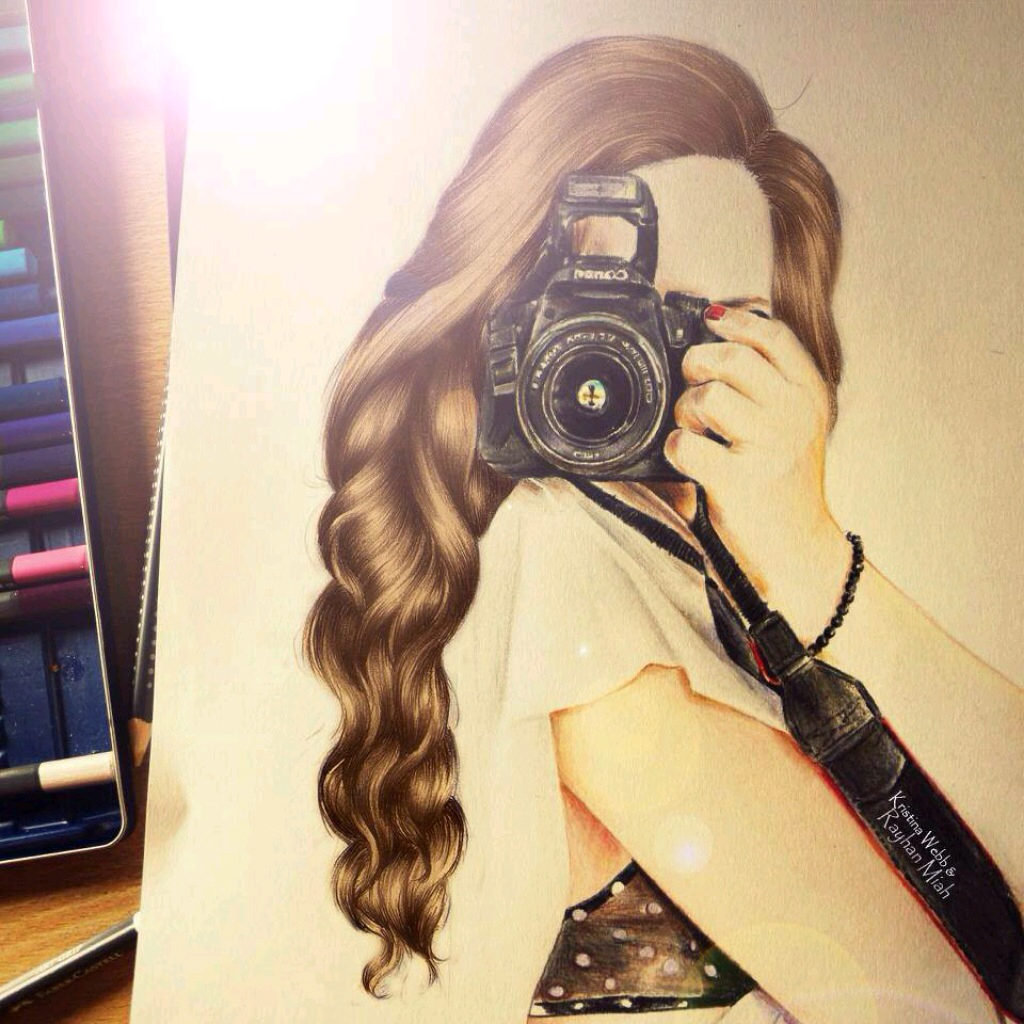 رسم انمي بنات ملون4