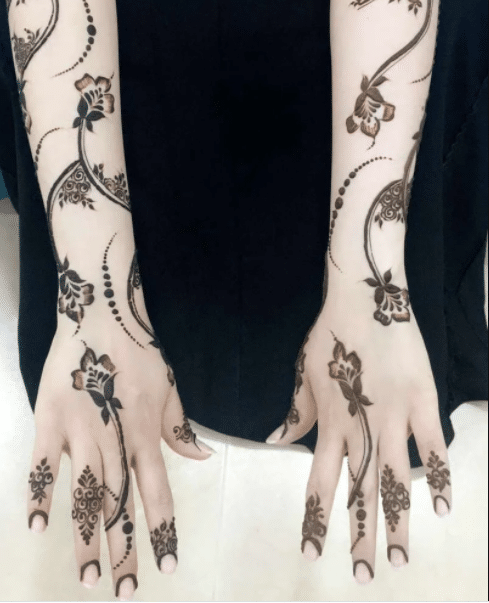 نقش حناء رجل اماراتي4