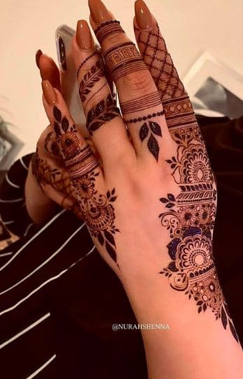 نقش حناء اماراتي اصابع1