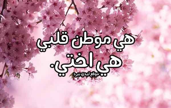 كلمات للاخت الغالية