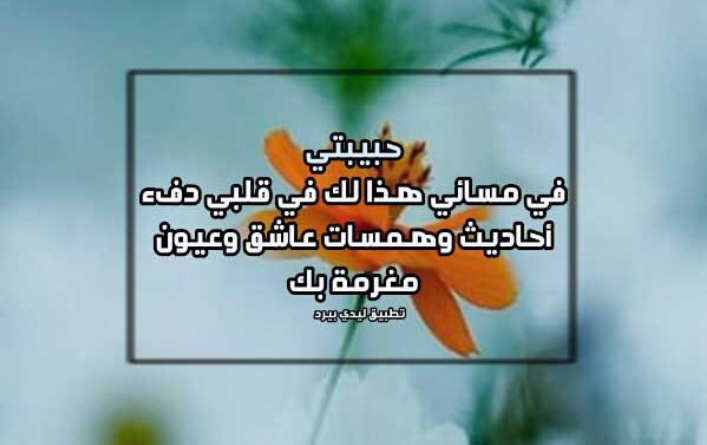 كلام رومنسي قبل النوم لحبيبتي