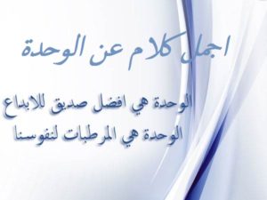 اجمل كلام عن الوحدة