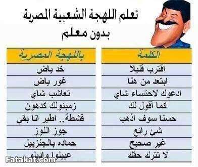 كلمات عامية مصرية
