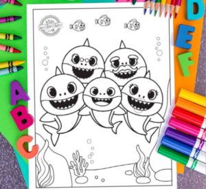 رسومات تلوين بيبي شارك