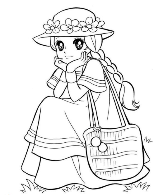 رسومات تلوين للبنات للطباعة 4