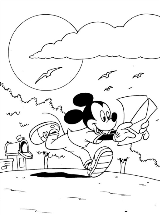 رسومات ميكي ماوس للتلوين 2