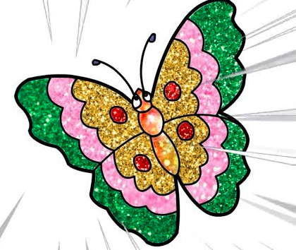 رسم فراشة للاطفال 1