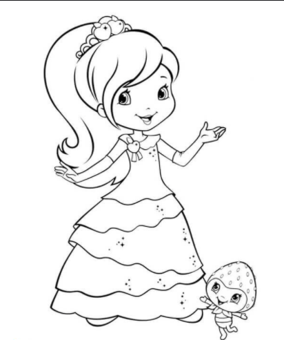 رسومات تلوين للبنات للطباعة 1