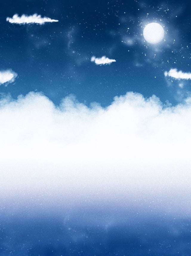 رسم غيوم بالاكريليك 3