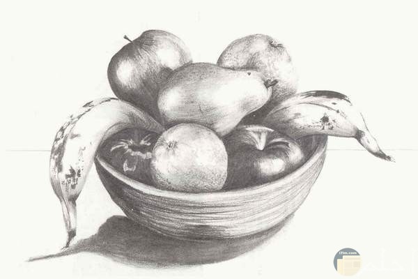 رسم فواكه بالرصاص 6