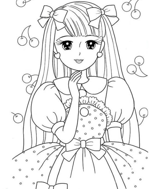 رسومات تلوين للبنات للطباعة 2
