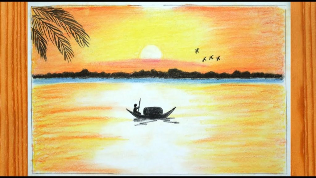 رسم شمس وبحر 2