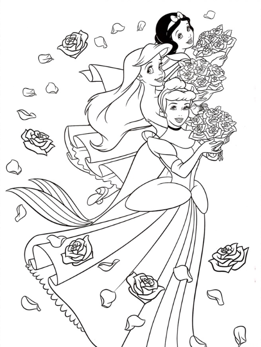 رسومات اميرات ديزني للتلوين 4