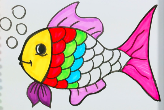 رسم سمكة 2
