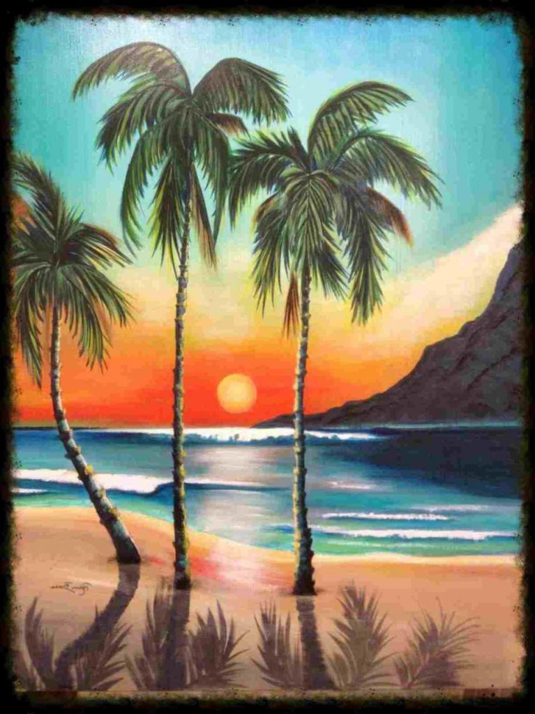 رسم شمس وبحر 4