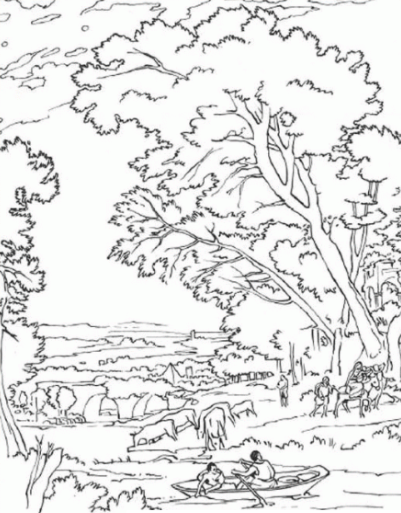 رسومات تلوين طبيعة4