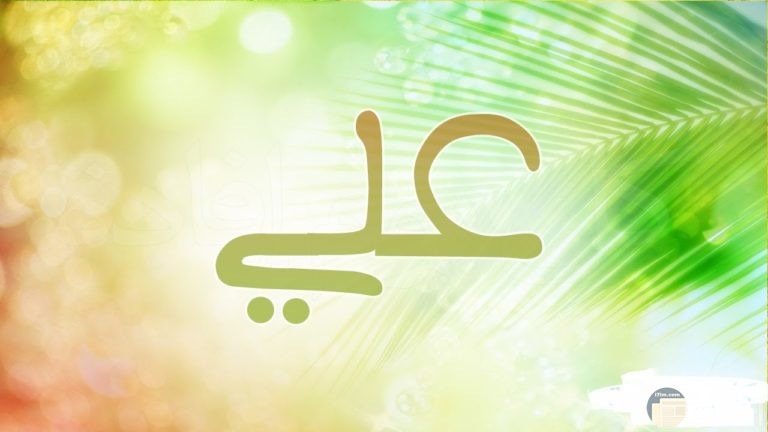 اسم علي مزخرف بالورد3