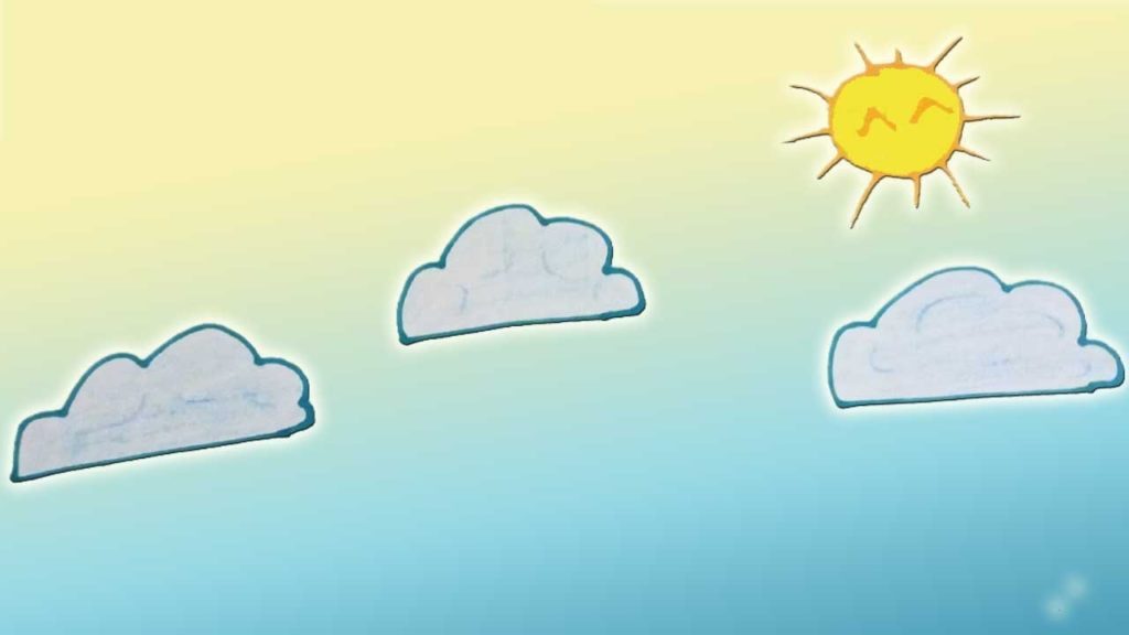 رسم غيوم للاطفال 1