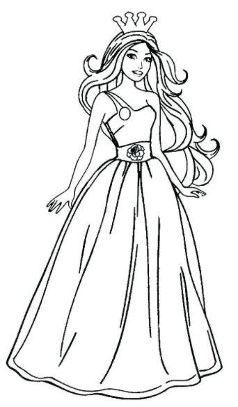 باربي رسومات للتلوين 1